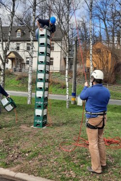 Erlebnispädagogik im SLH - Kistenklettern